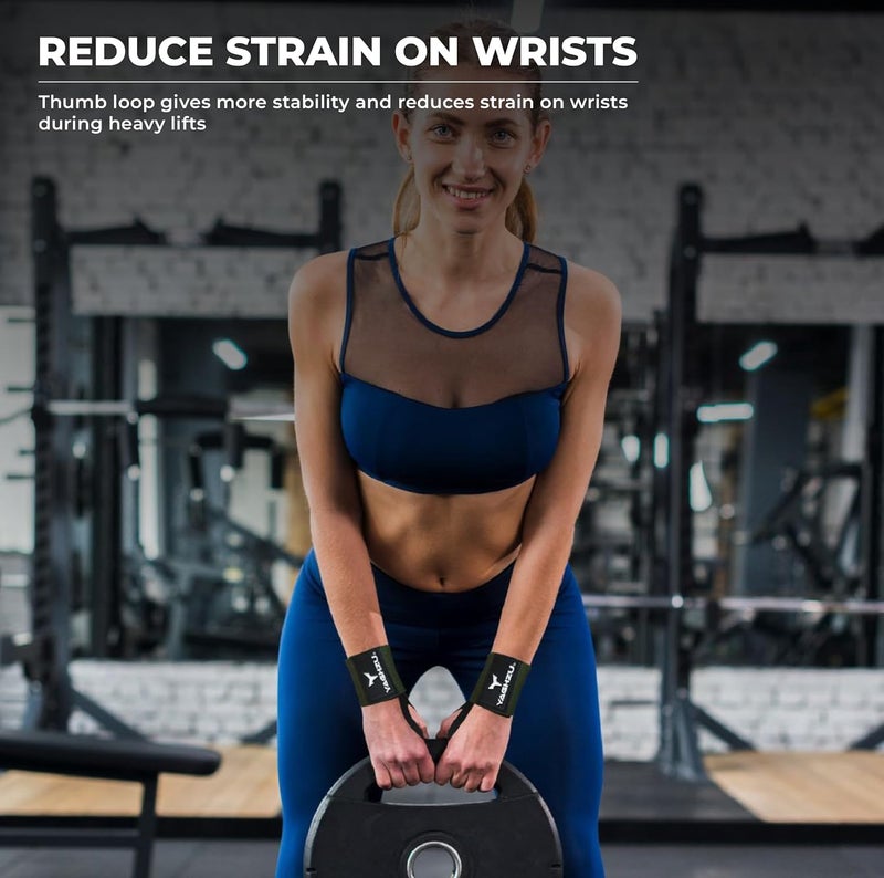 YAGHZU Wrist Wraps Weightlifting - Premium Quality Wrist Straps for Weightlifting,18 inch Weight Lifting Wrist Wraps, Heavy Duty Gym Wrist Wraps with Thumb Loop, Adjustable Wrist Support Wrist Strap - Image 5